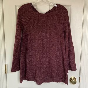 Lauren Conrad Women’s Bell Sleeve Sweater with Tie Back (size S)